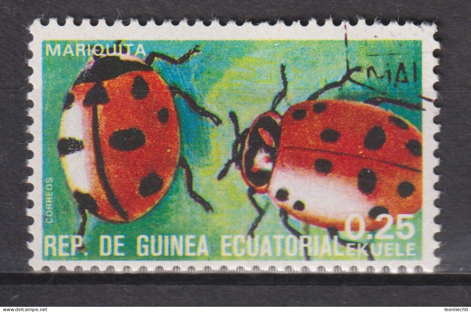 1978 Äquatorial-Guinea, Mi:GQ 1374°, Yt:GQ 115-E, Insekten, Ladybug (F. Coccinellidae) Marienkäfer - Guinée Equatoriale