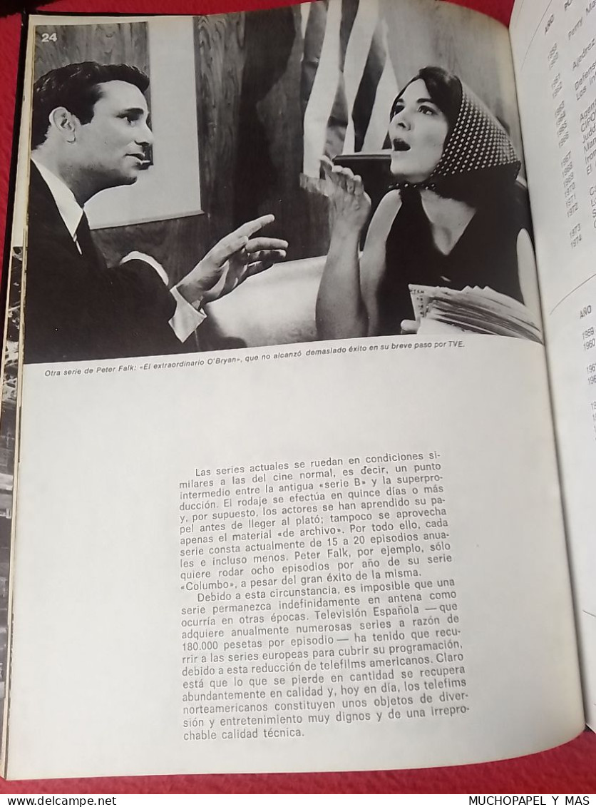 SPAIN ESPAGNE LIBRO 1975 JOSÉ M. BAGET HERMS 18 AÑOS DE TVE TELEVISIÓN ESPAÑOLA, EDICIÓN CAJA AHORROS BARCELONA...TV VER