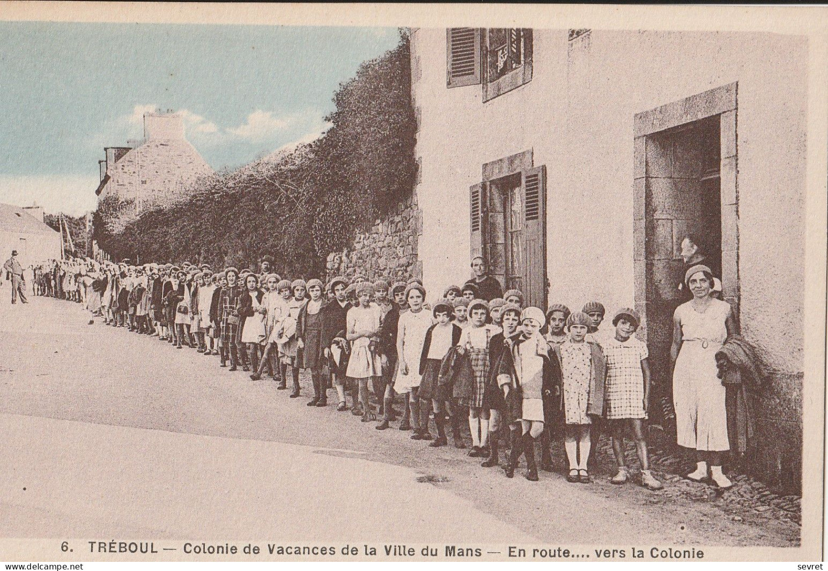 TREBOUL. - Colonie De Vacances De La Ville Du Mans - En  Route....vers La Colonie - Tréboul