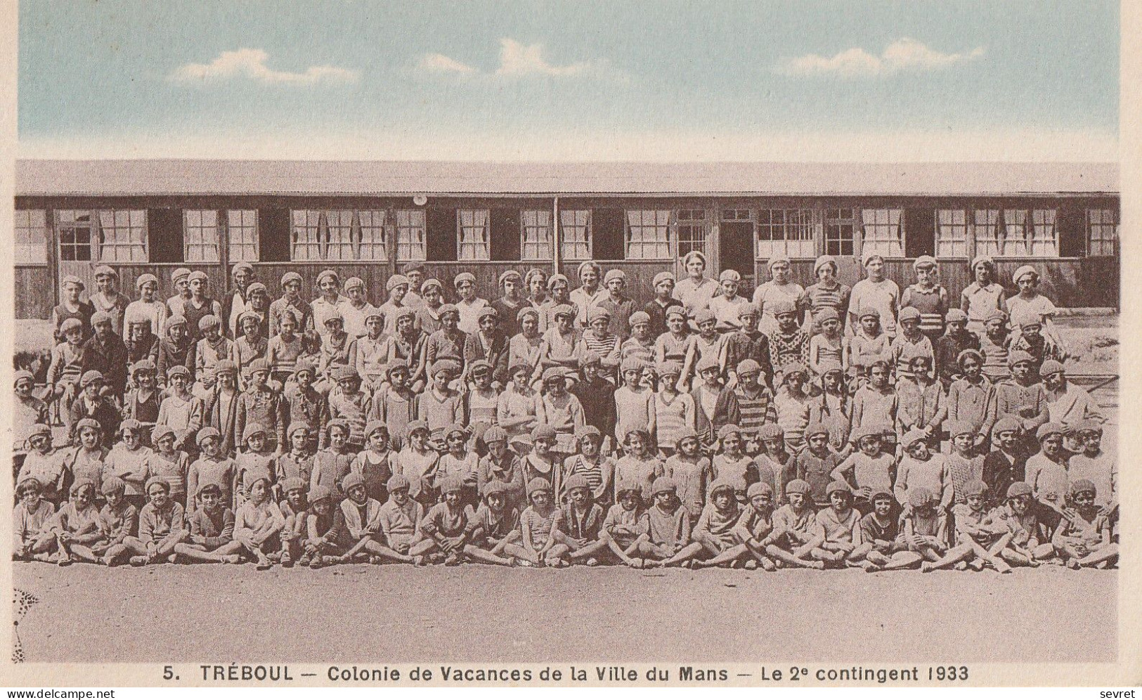 TREBOUL. - Colonie De Vacances De La Ville Du Mans -  Le 2ème Contingent 1933 - Tréboul