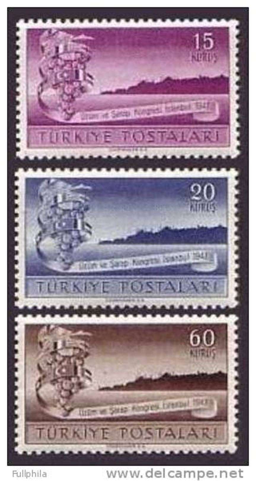 1947 TURKEY THE 3RD INTERNATIONAL VINTNERS' CONGRESS MNH ** - Unused Stamps