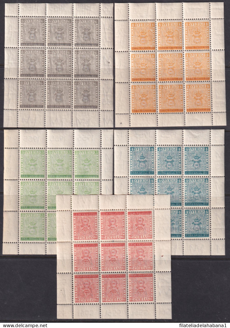 F-EX37774 SWEDEN SVERIGE SUEDE 1955 MNH SHEET CENTENARY OF FIRST STAMPS. - Unused Stamps