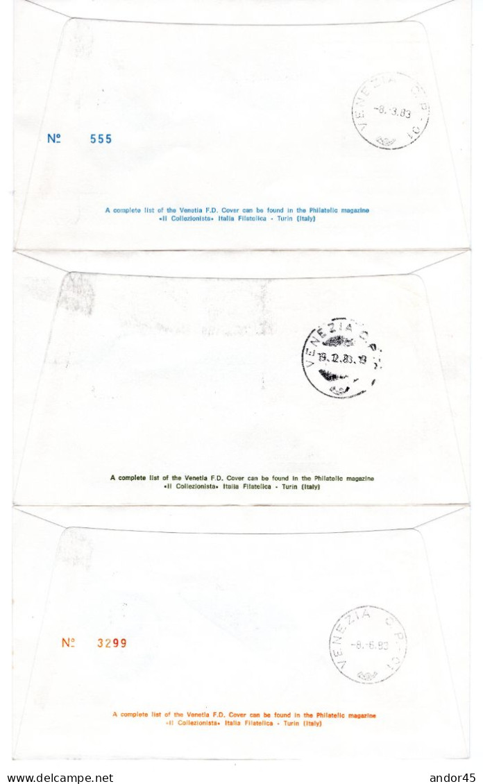 1983 ANNATA COMPLETA SU FDC VENEZIA SASS 1112-31  Cv -------- - Briefe U. Dokumente