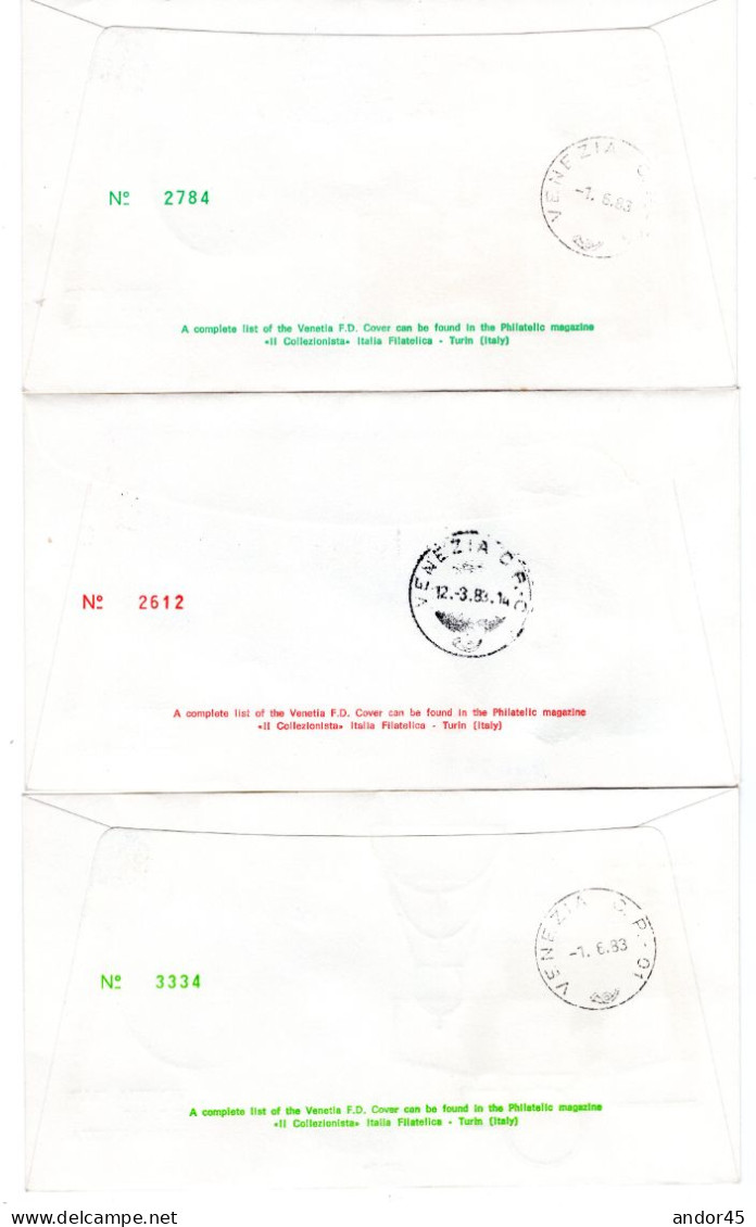 1983 ANNATA COMPLETA SU FDC VENEZIA SASS 1112-31  Cv --------