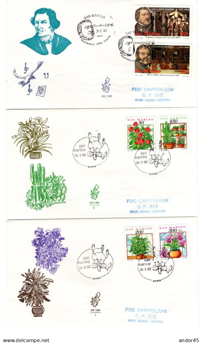 1992 ANNATA COMPLETA SU FDC VENEZIA SASS 1334-65 ESCLUSE LE SERIE SASS 1334-5+1344-50+1353-56 Cv -------- - Briefe U. Dokumente