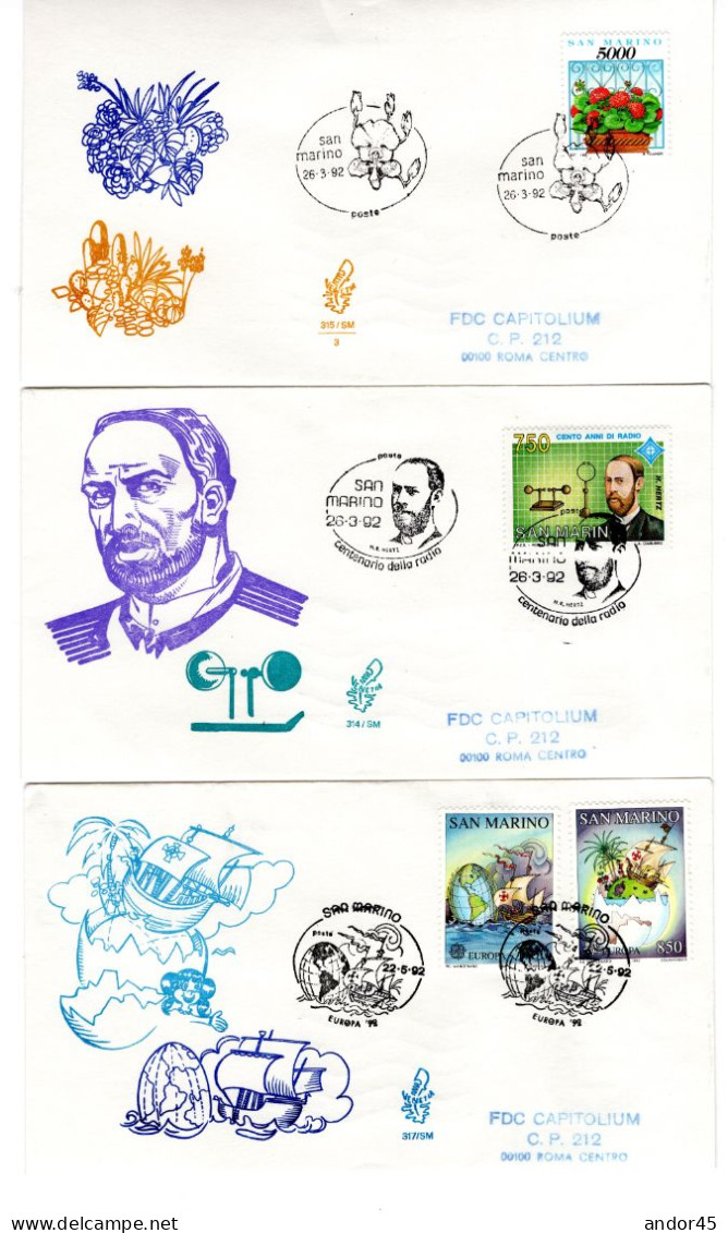 1992 ANNATA COMPLETA SU FDC VENEZIA SASS 1334-65 ESCLUSE LE SERIE SASS 1334-5+1344-50+1353-56 Cv -------- - Cartas & Documentos