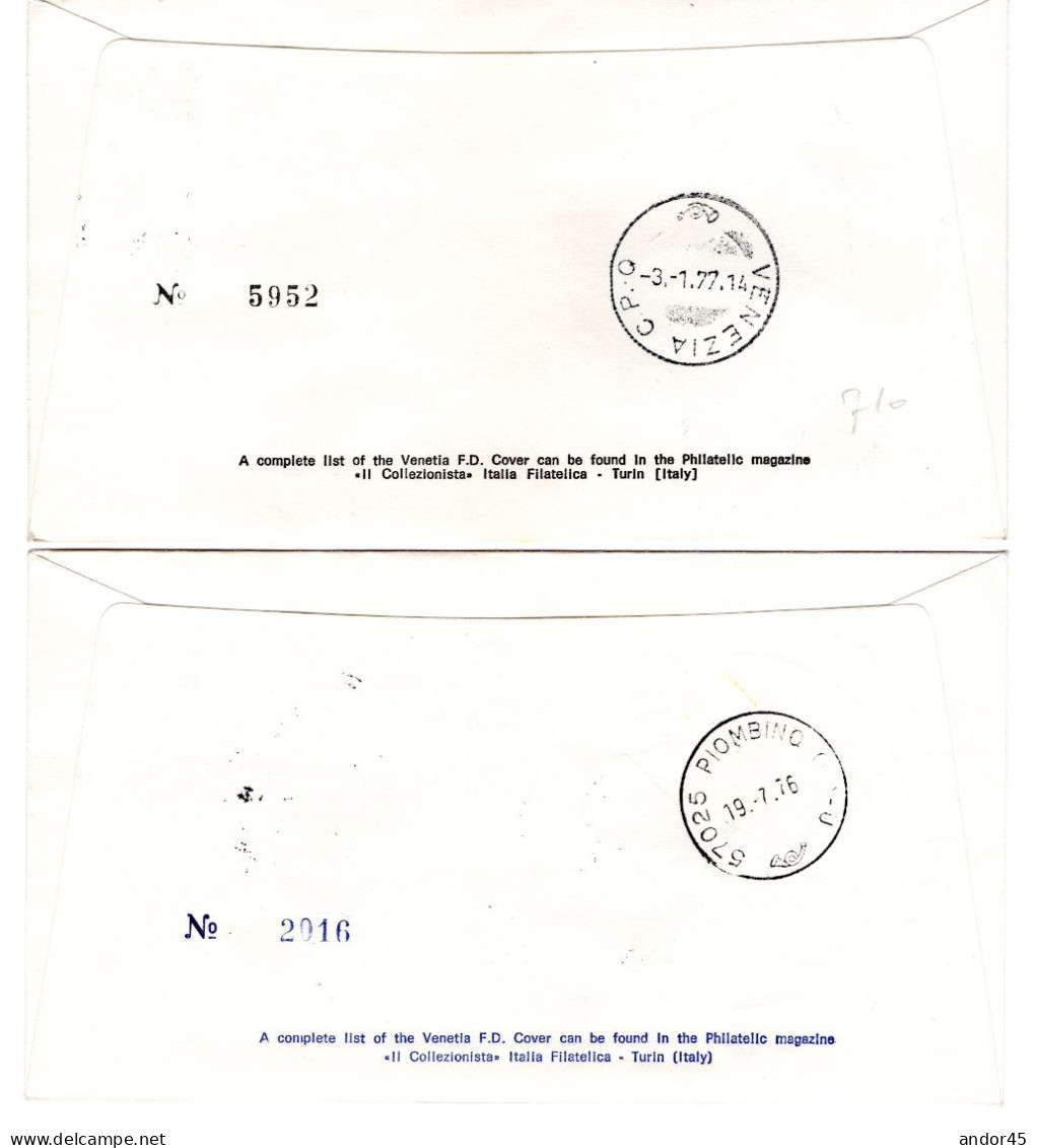 1976 ANNATA COMPLETA SU FDC VENEZIA SASS 953-974  Cv -------- - Briefe U. Dokumente