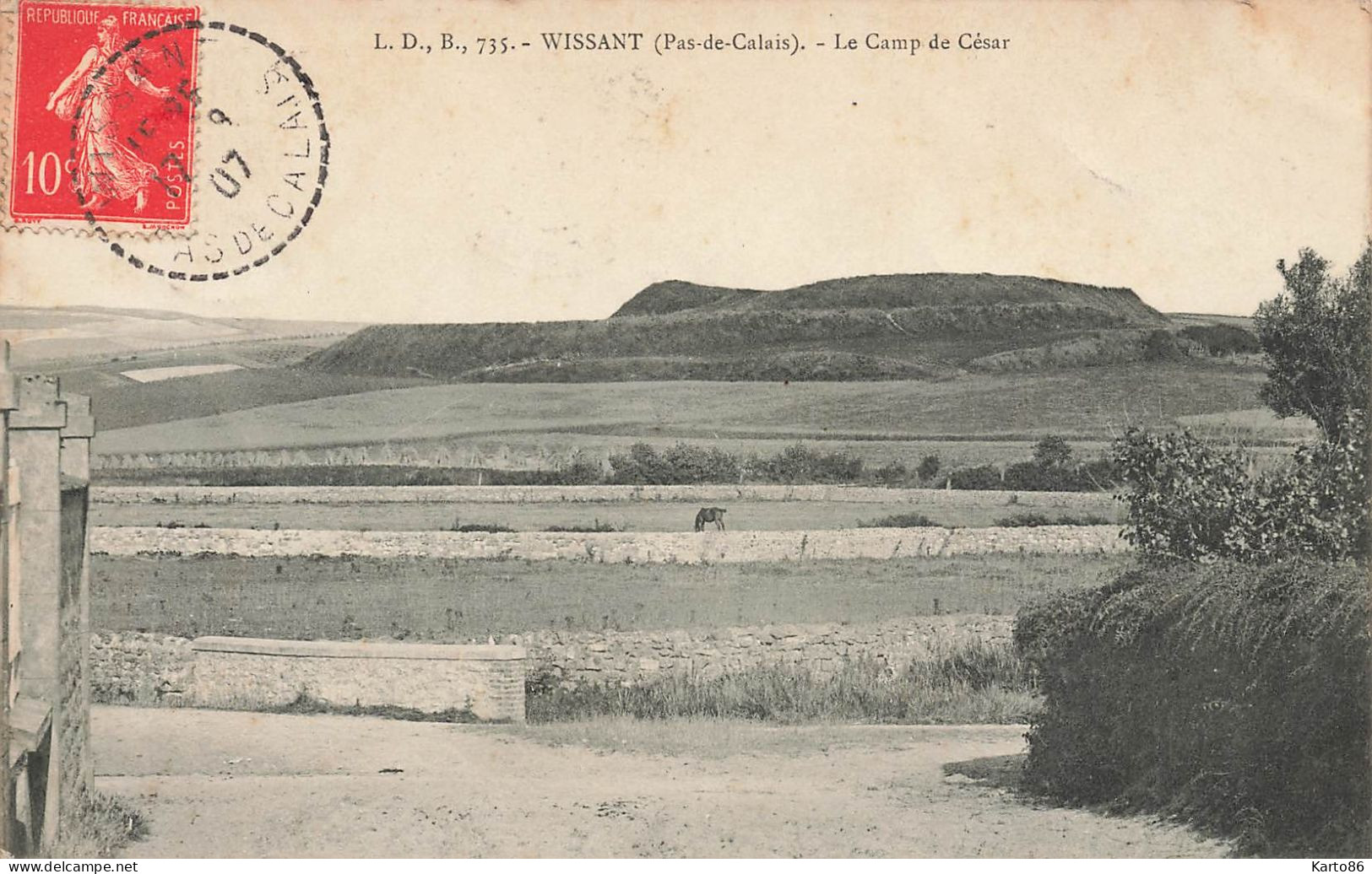 Wissant * 1907 * Un Coin Du Village & Le Camp De César - Wissant
