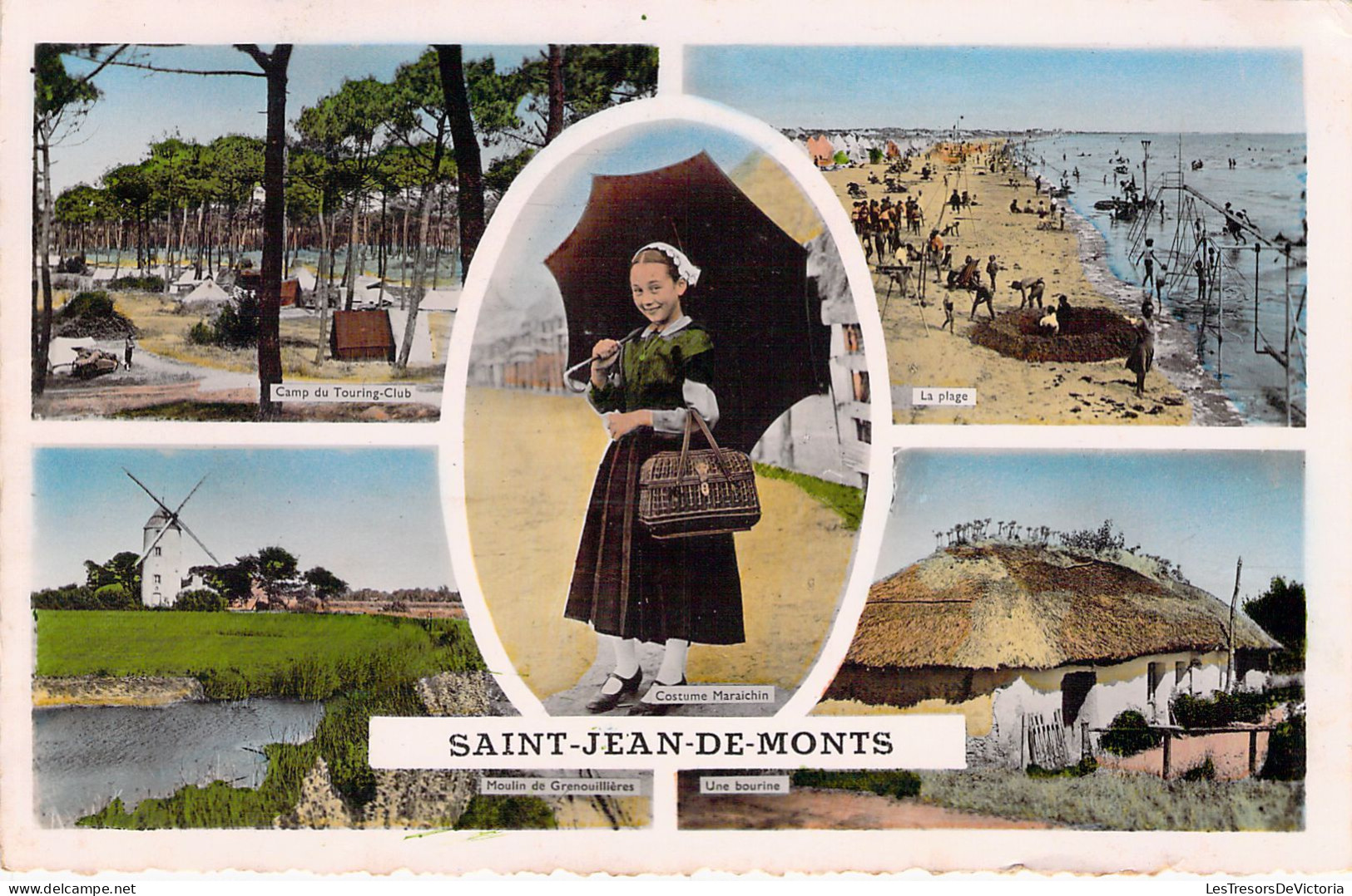 FRANCE - 85 - SAINT JEAN DE MONTS - Multivues - Edition Cabu - Carte Postale Ancienne - Saint Jean De Monts