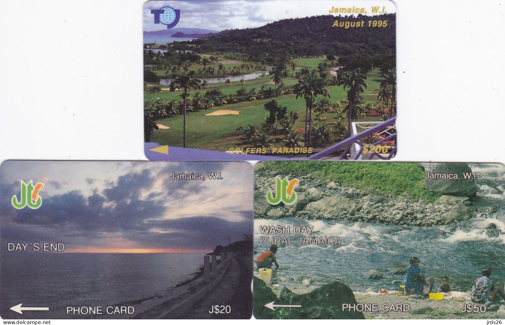 Jamaica 3 Phonecards GPT - - - Landscape - Jamaïque