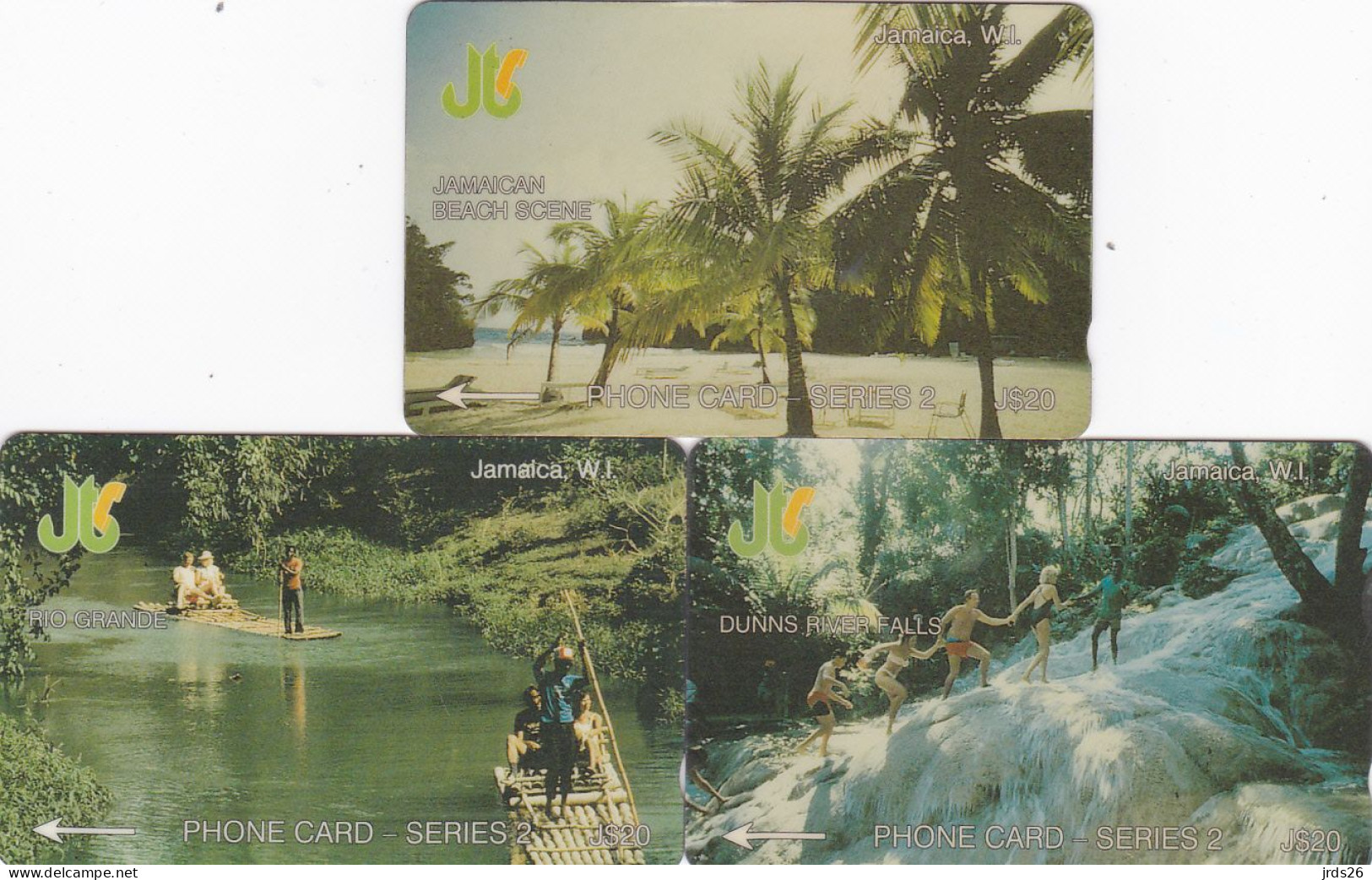 Jamaica 3 Phonecards GPT - - - Landscape - Giamaica
