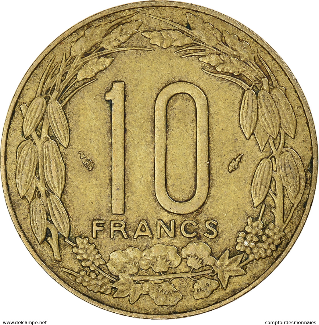 Monnaie, États De L'Afrique Centrale, 10 Francs, 1984 - República Centroafricana