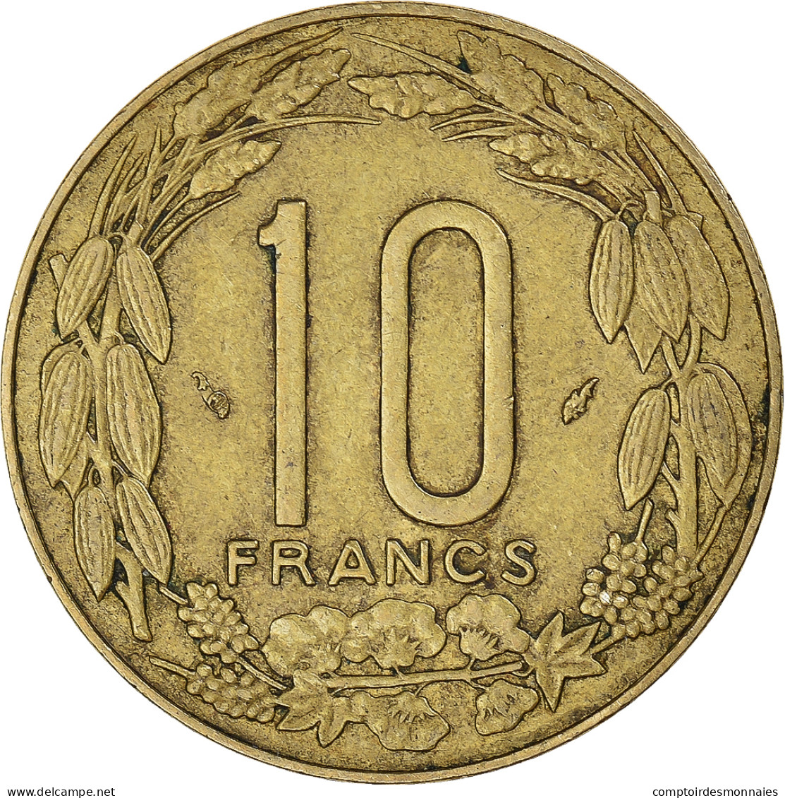 Monnaie, États De L'Afrique Centrale, 10 Francs, 1984 - Repubblica Centroafricana