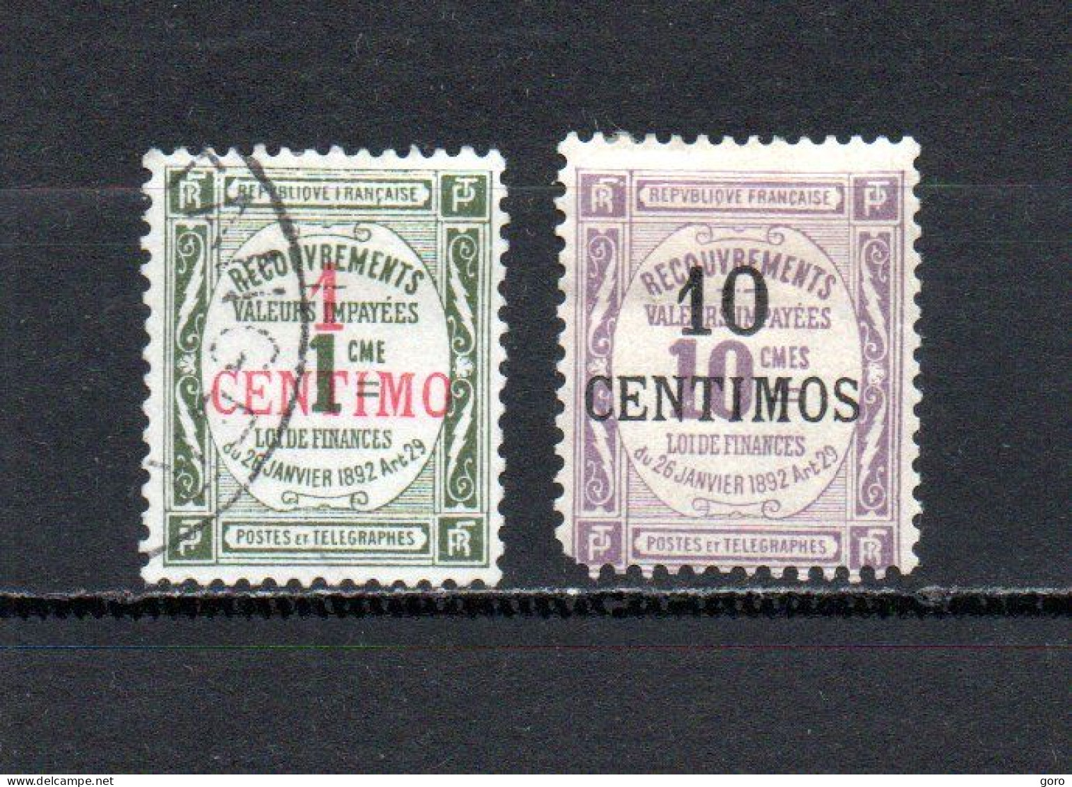 Marruecos   1909-10  .-   Y&T   Nº    6-8    Taxa     (  8  Falta Punta  ) - Timbres-taxe