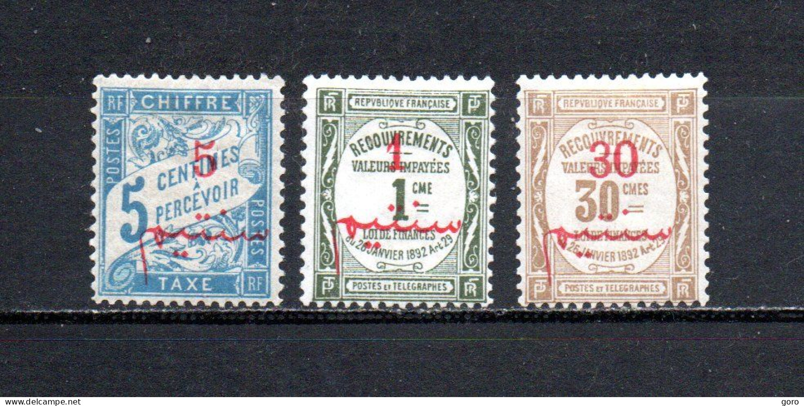 Marruecos   1911  .-   Y&T   Nº    10-13-15    Taxa - Timbres-taxe