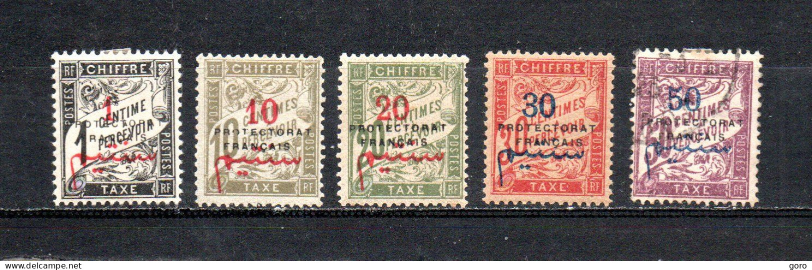 Marruecos   1915  .-   Y&T   Nº    17-19/22    Taxa - Timbres-taxe