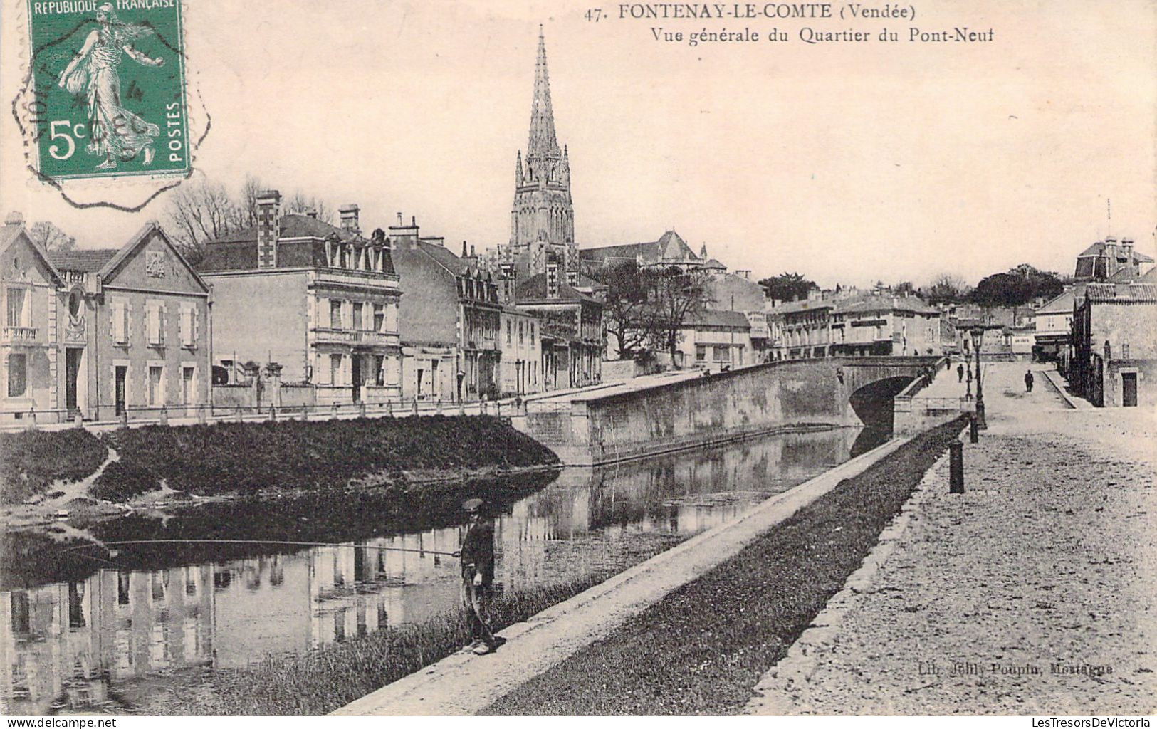 FRANCE - 85 - FONTENAY LE COMTE - Vue Générale Du Quartier Du Pont Neuf - Carte Postale Ancienne - Fontenay Le Comte