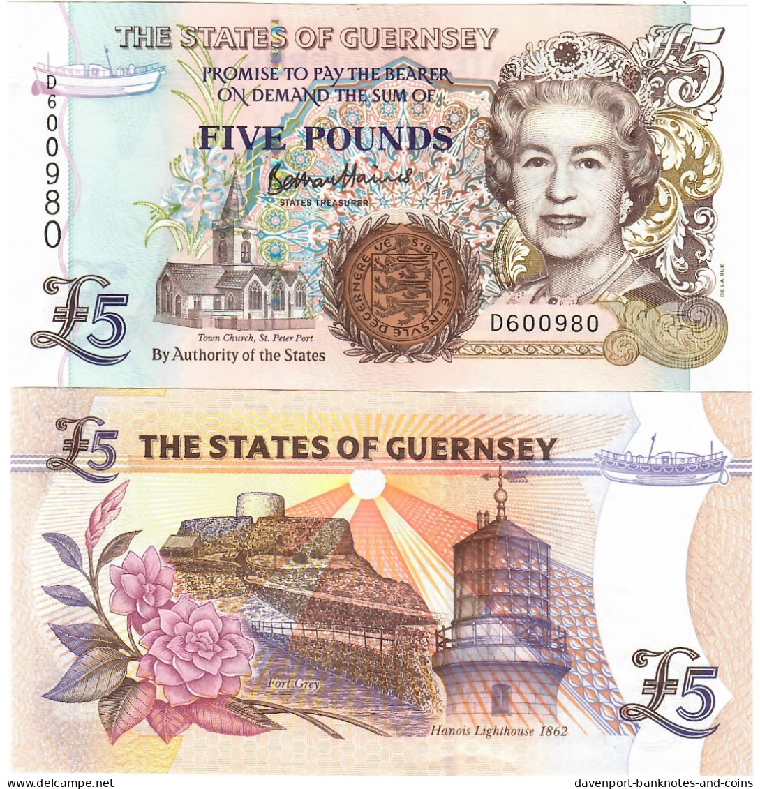 SET Guernsey 5, 10 & 20 Pounds 2022 (2023) UNC "Haines" - Guernsey