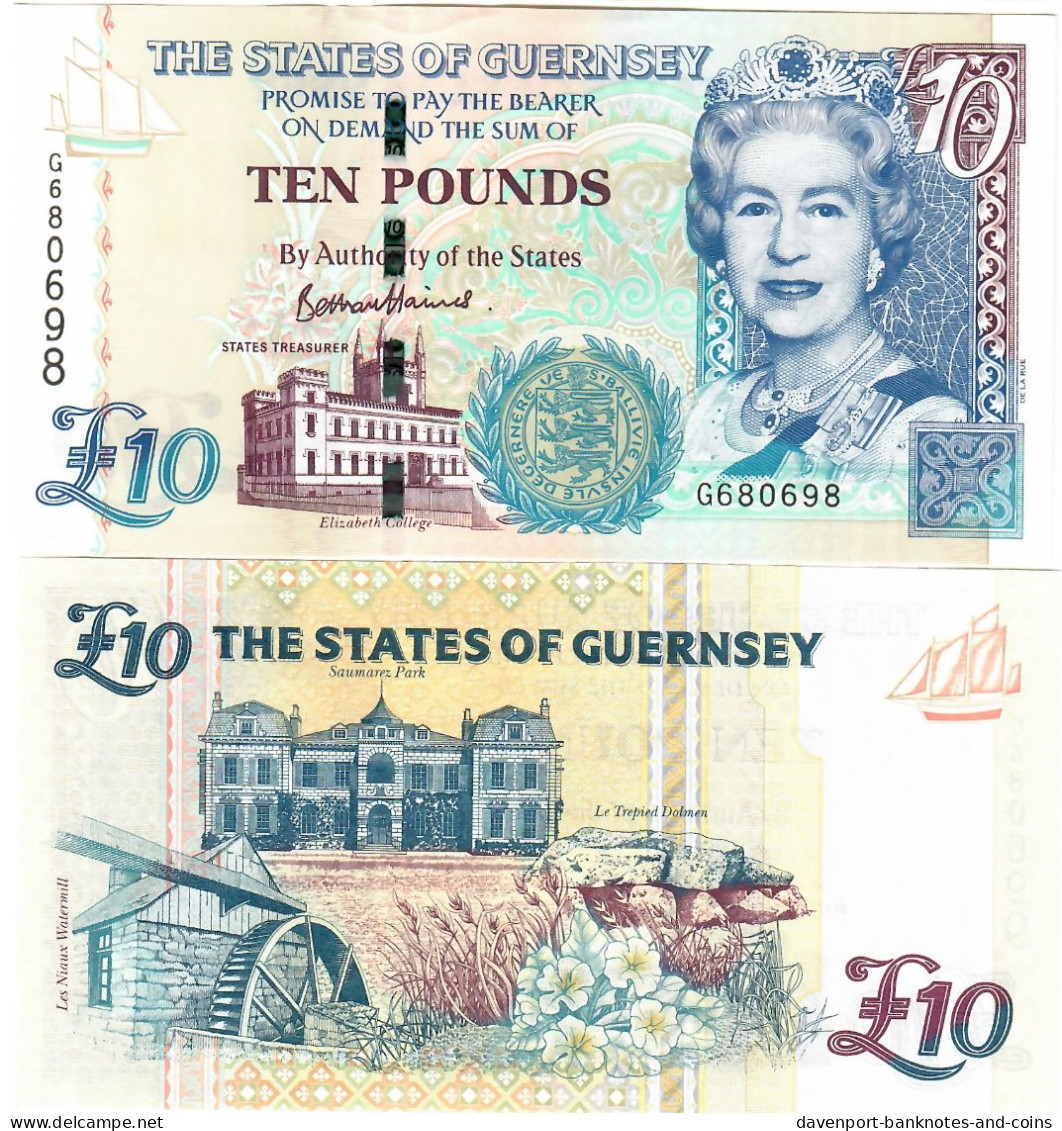 SET Guernsey 5, 10 & 20 Pounds 2022 (2023) UNC "Haines" - Guernsey
