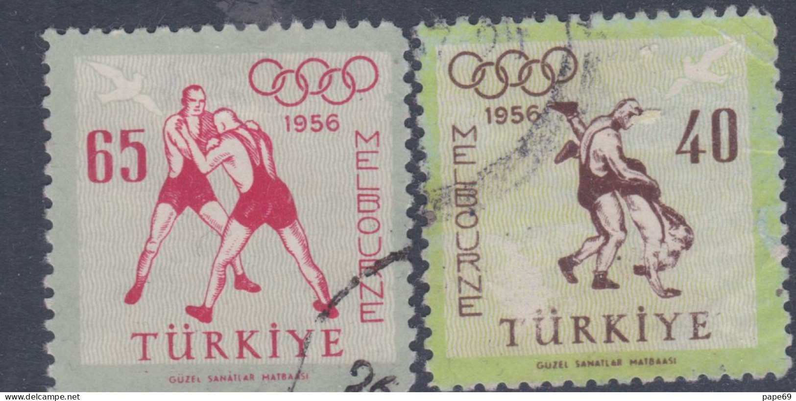 Turquie P. A. N° 35 / 36 O  Jeux Olympiques De Melbourne, Les 2 Valeurs Oblitérées Sinon TB - Poste Aérienne