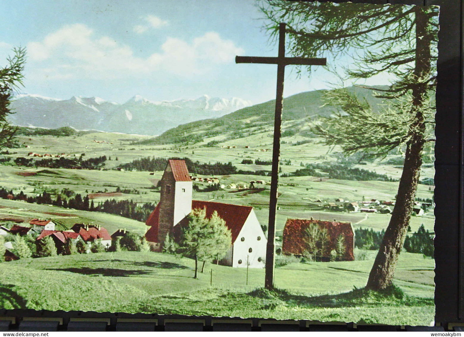 BRD: Ansichtskarte Vom Allgäuer Bergdorf Mittelbergmit Blick Auf Säuling Und Zugspitze Um 1970 - Mittelberg