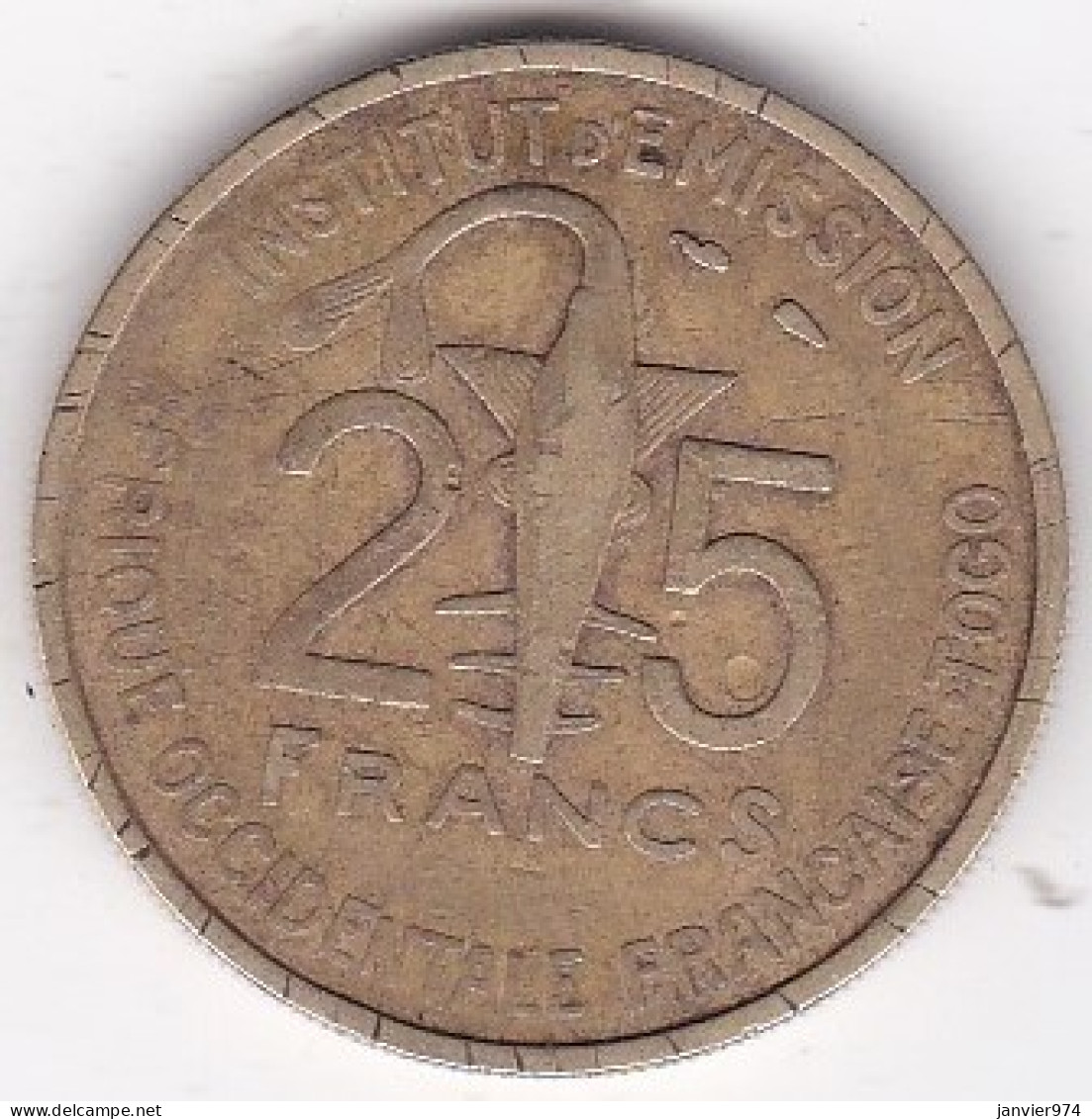 Afrique Occidentale Française Togo 25 Francs 1957 Bronze-Alu. KM# 9 - Togo