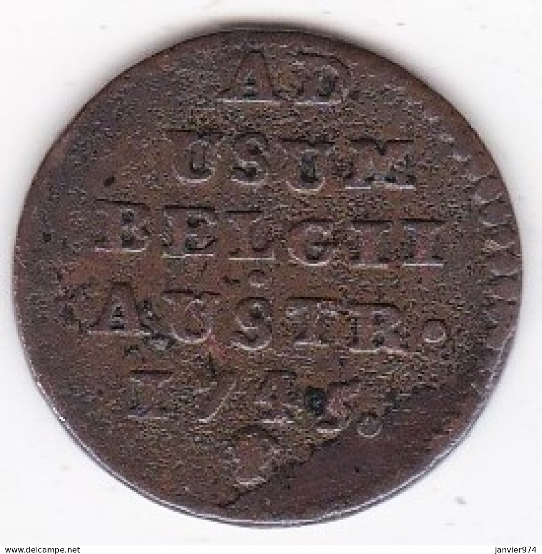 Pays-Bas Autrichiens , 1 Liard 1745 Bruxelles , Marie Thérèse, En Cuivre, KM# 1 - 1714-1794 Österreichische Niederlande