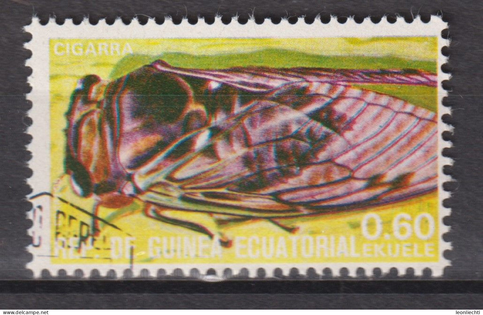 1978 Äquatorial-Guinea, Mi:GQ 1381°, Yt:GQ 115-M, Insekten, Cicada (Family Cicadidae) Zikade - Guinée Equatoriale