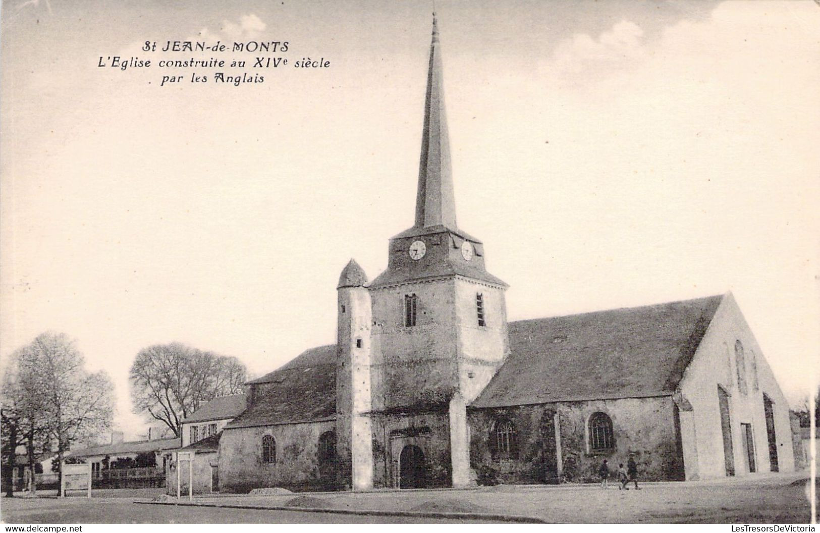 FRANCE - 85 - ST JEAN De MONTS - L'Eglise Construite Au XVIe Siécle Par Les Anglais - Carte Postale Ancienne - Saint Jean De Monts