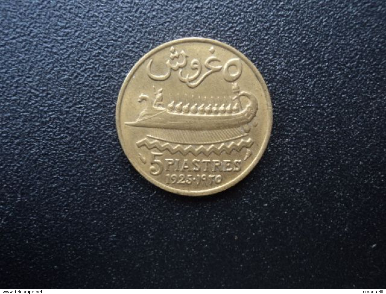 LIBAN SOUS MANDAT FRANÇAIS * : 5 PIASTRES  1925  G.27 / KM 5.2    SUP - Liban