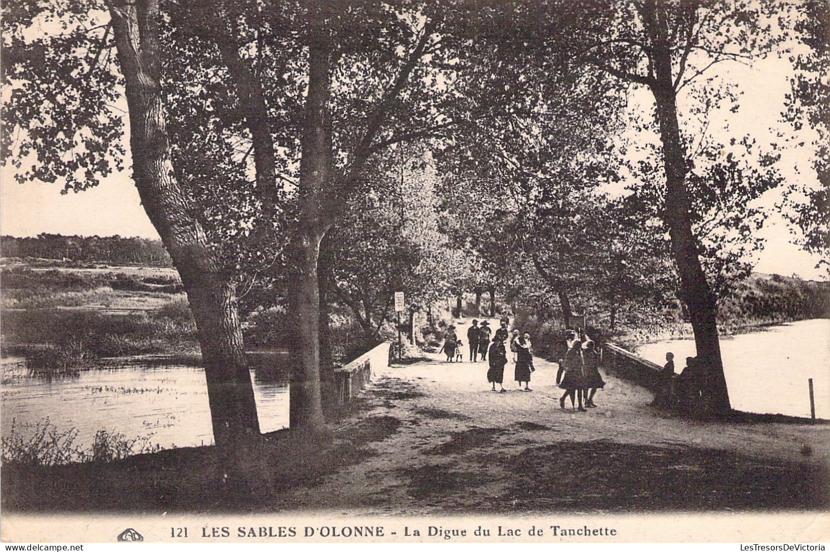 FRANCE - 85 - LES SABLES D'OLONNE - La Digue Du Lac De Tanchette - Carte Postale Ancienne - Andere & Zonder Classificatie