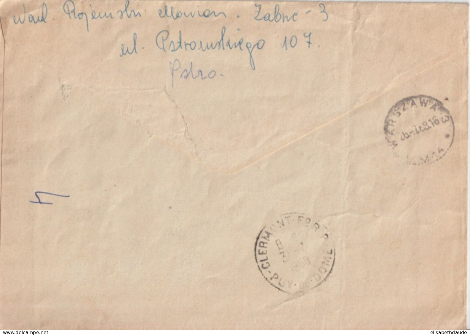 POLOGNE - 1968 - ENVELOPPE RECOMMANDEE De ZABRZE ! => CLERMONT-FERRAND - Cartas & Documentos