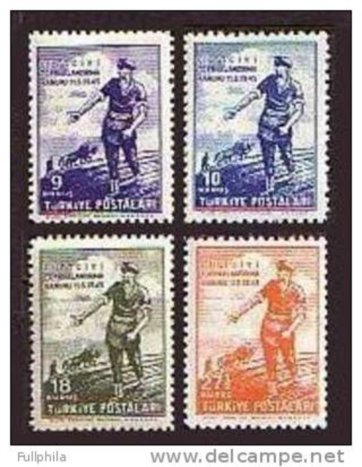 1946 TURKEY THE PASSING OF LEGISLATION TO DISTRIBUTE STATE LANDS TO POOR FARMERS MNH ** - Unused Stamps