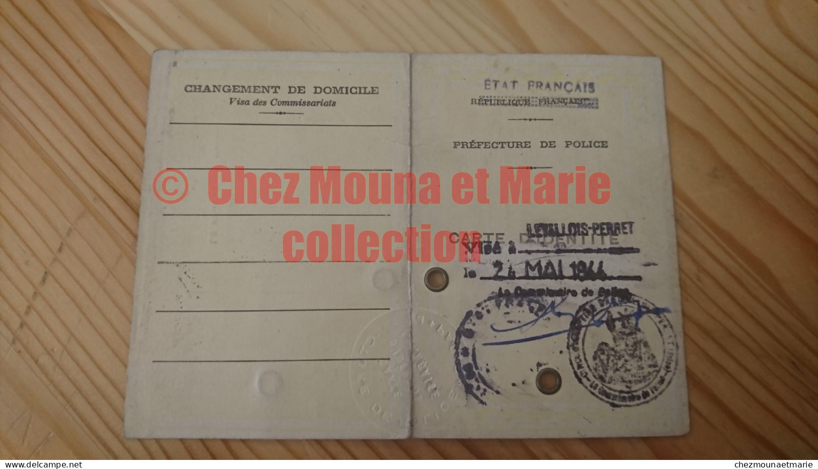 1942 CARTE D IDENTITE GENSE MAURICE NE EN 1898 A VIRE CALVADOS CONCIERGE D USINE - Documentos Históricos