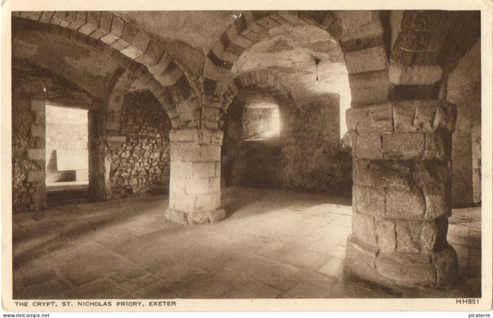 The Crypt, St. Nicholas Priory, Exeter (11th Century Undercroft Leading To Cloister Entry) HH851- Walter Scott, Bradford - Exeter