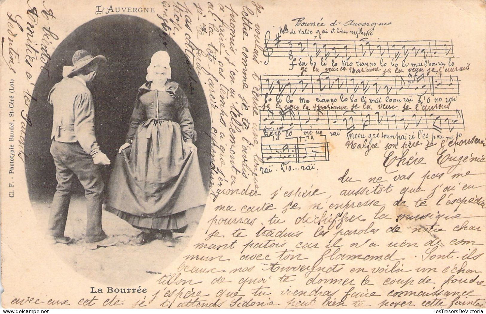 FRANCE - 03 - FOLKLORE - Bourrée D'Auvergne - La Bourrée - Carte Postale Ancienne - Other & Unclassified