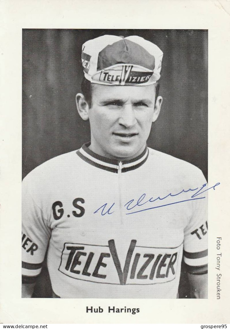 HUB HARINGS CYCLO CROSS SIGNE PHOTO TONNY STROUKEN RARE - Ciclismo