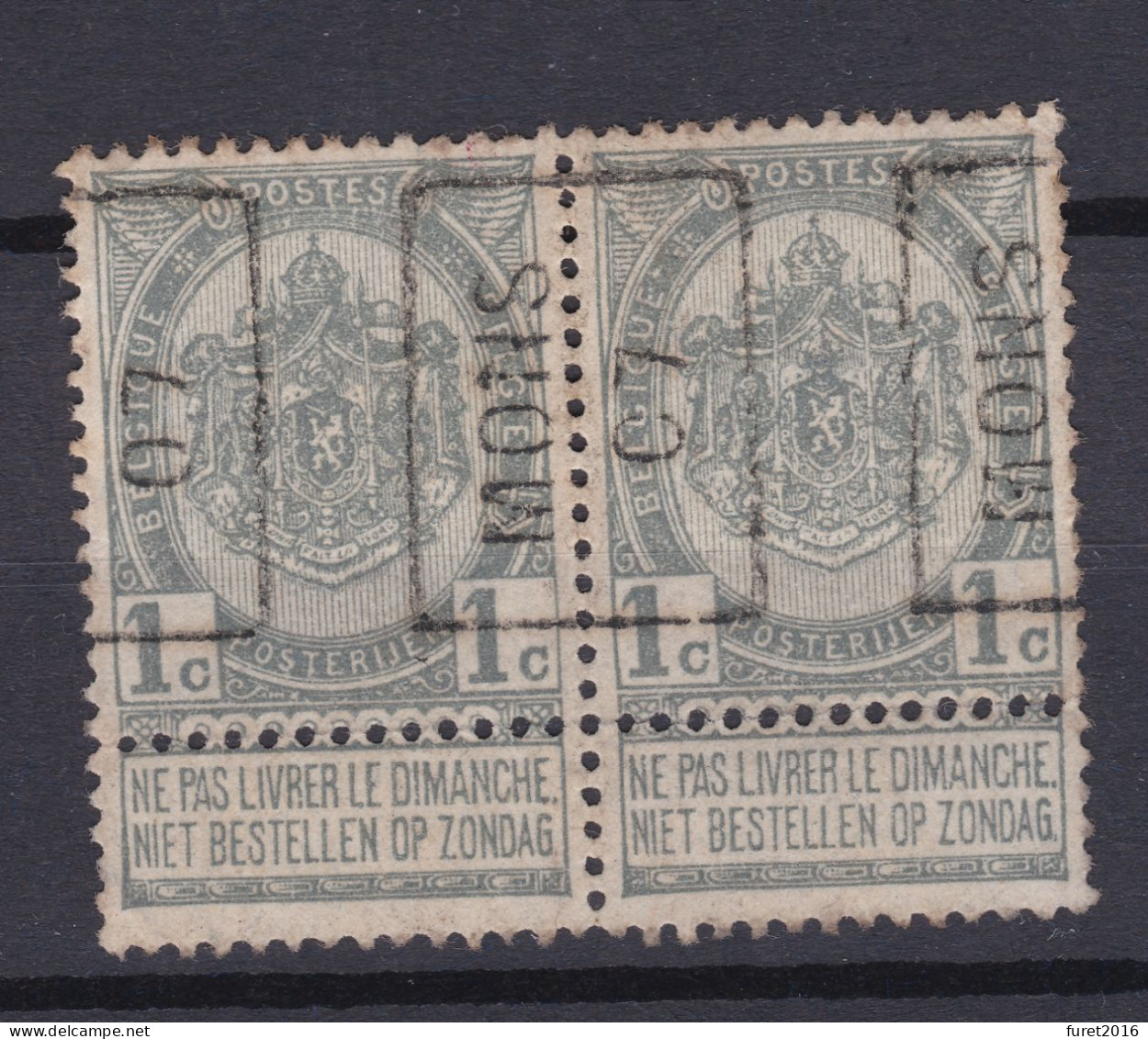 N° 53 PREO MONS 07   X Gomme Avec Charniere De Soutien A La Bandelette - Rollenmarken 1900-09