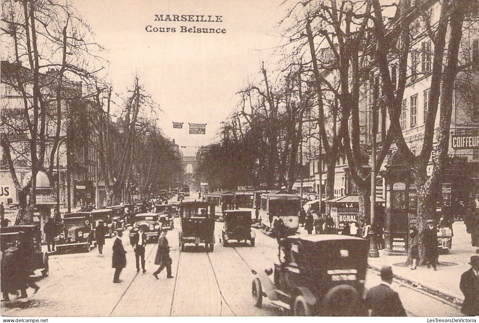 FRANCE - 13 - MARSEILLE - Cours Belsunce - Automobile - Carte Postale Ancienne - Sin Clasificación