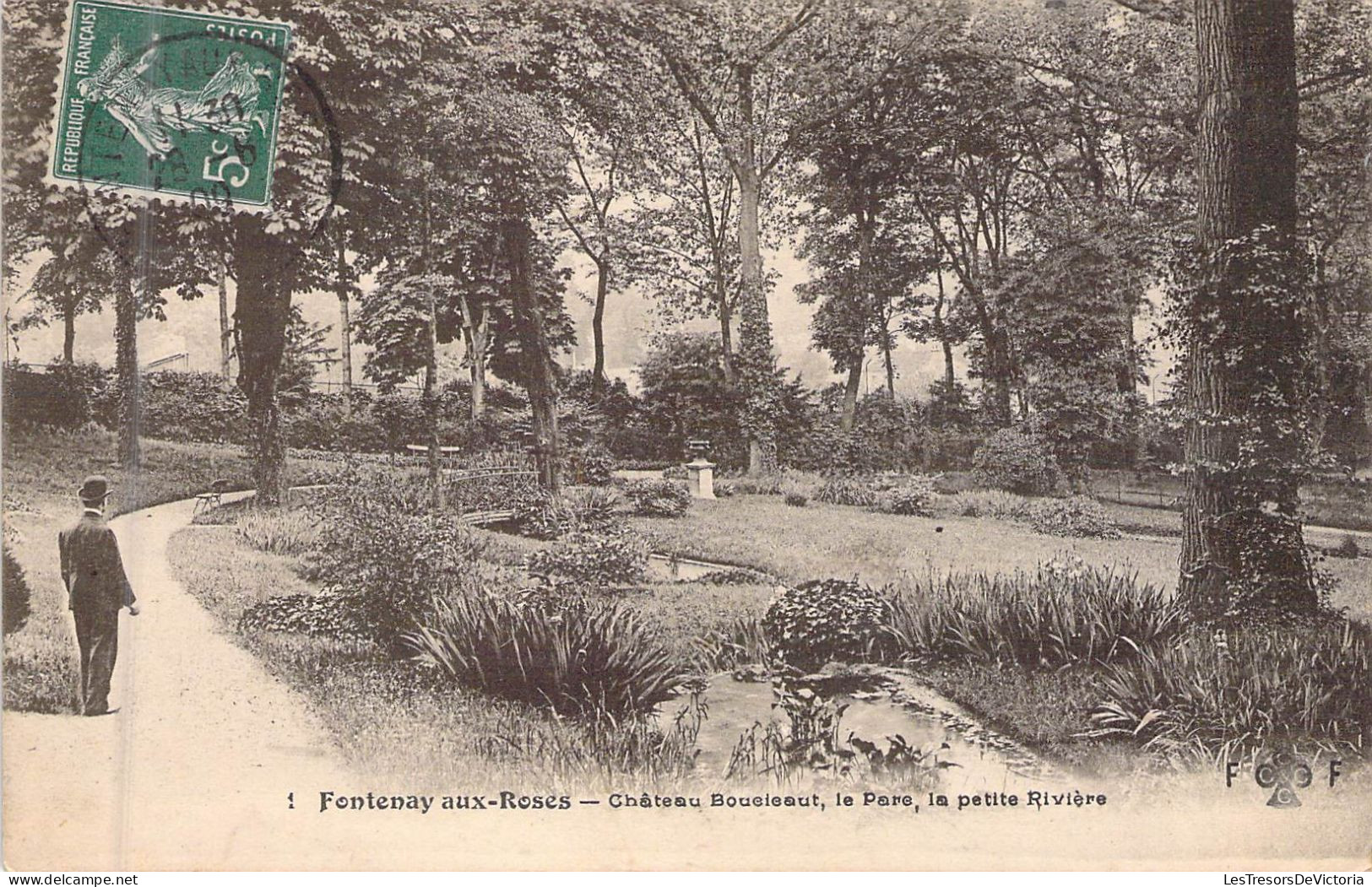 FRANCE - 92 - FONTENAY AUX ROSES - Château Boucicaut - Le Parc - La Petite Riviére - Carte Postale Ancienne - Fontenay Aux Roses