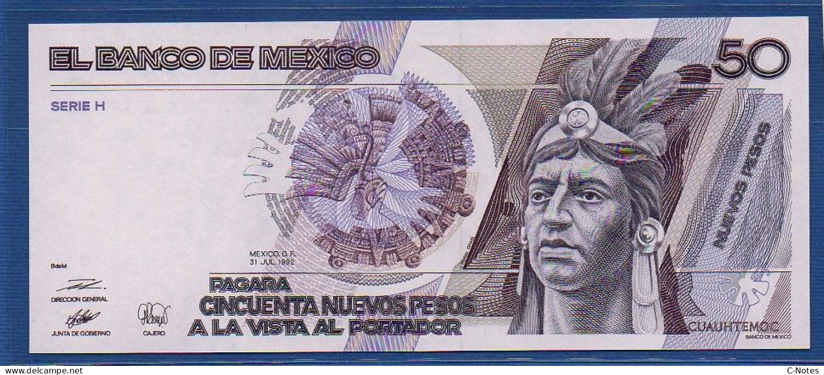 MEXICO - P. 97 – 50 Nuevos Pesos 1992 UNC, S/n H Q6048367 - Mexique