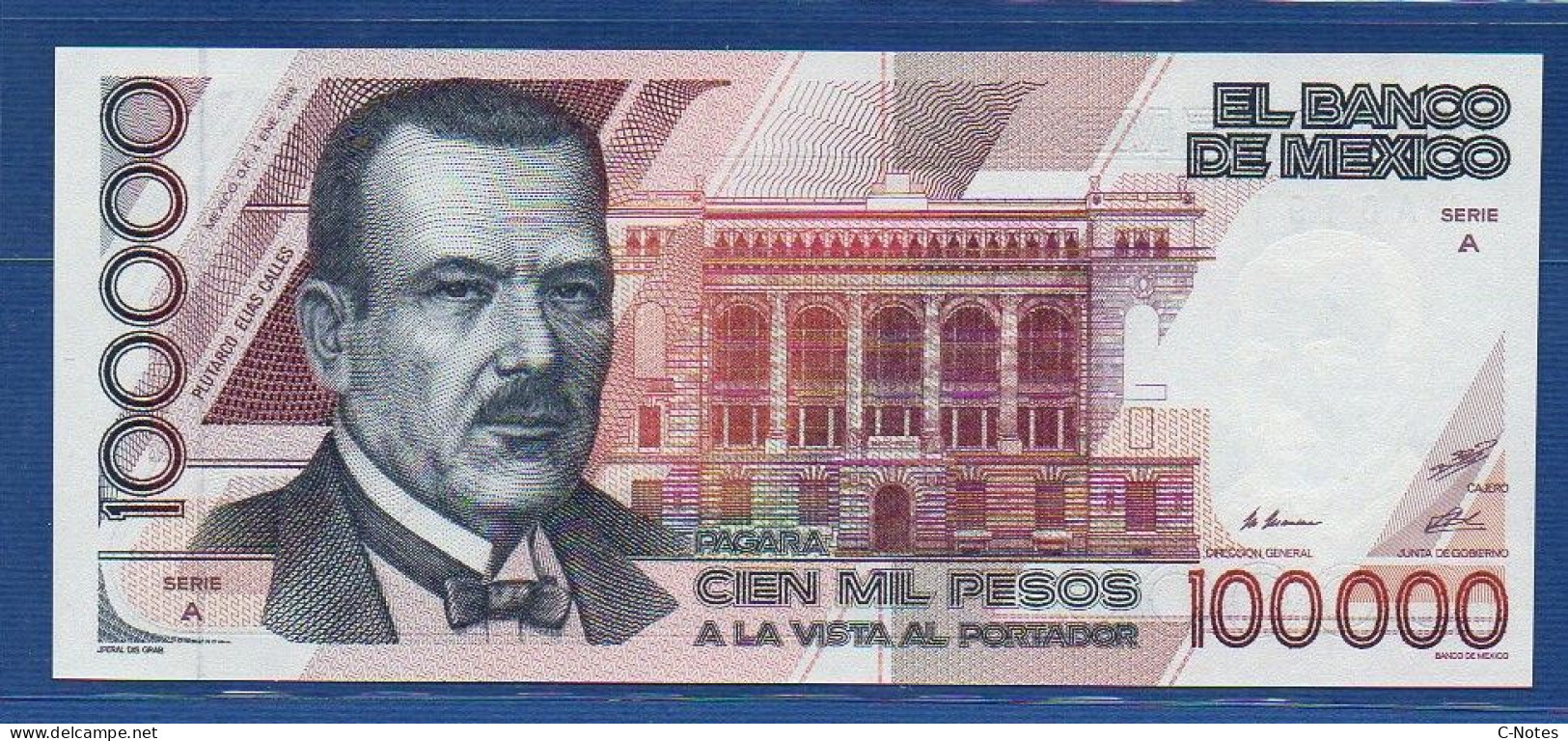 MEXICO - P. 94a – 100000 Pesos 1988 UNC, S/n A  A019139 - Mexico