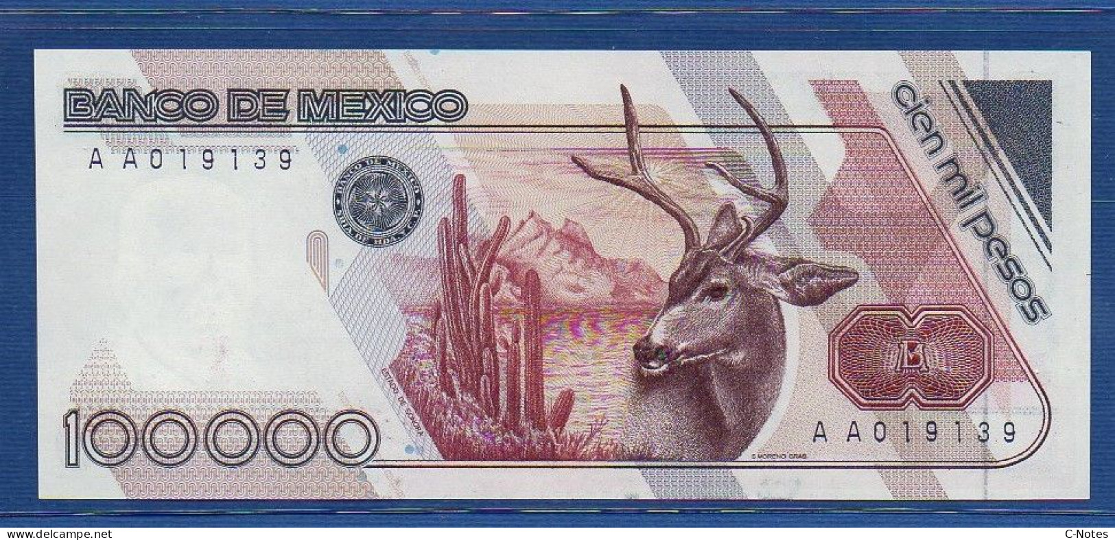 MEXICO - P. 94a – 100000 Pesos 1988 UNC, S/n A  A019139 - Mexico