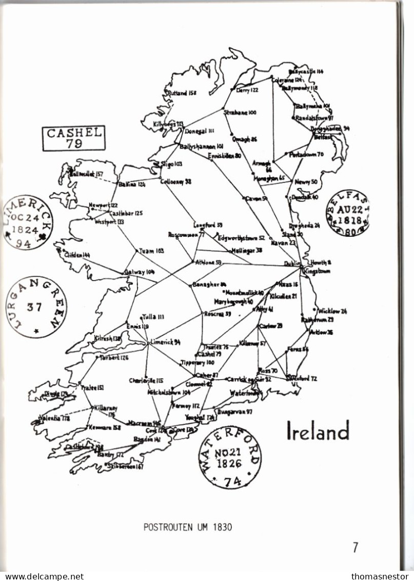 DEI MEILENSTEMPEL DER IRISCHEN POST 1808 - 1839 / THE MILEAGE MARKS OF IRELAND 1808 - 1839 By Hans G. Moxter - Prephilately