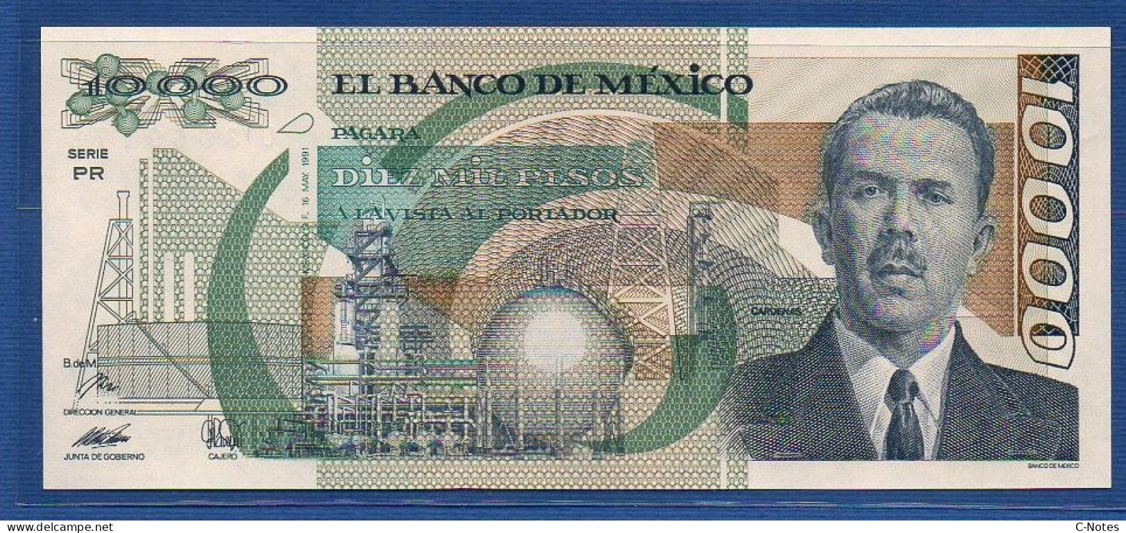 MEXICO - P. 90d – 10000 Pesos 1991 UNC, S/n PR U3069178 - Mexico