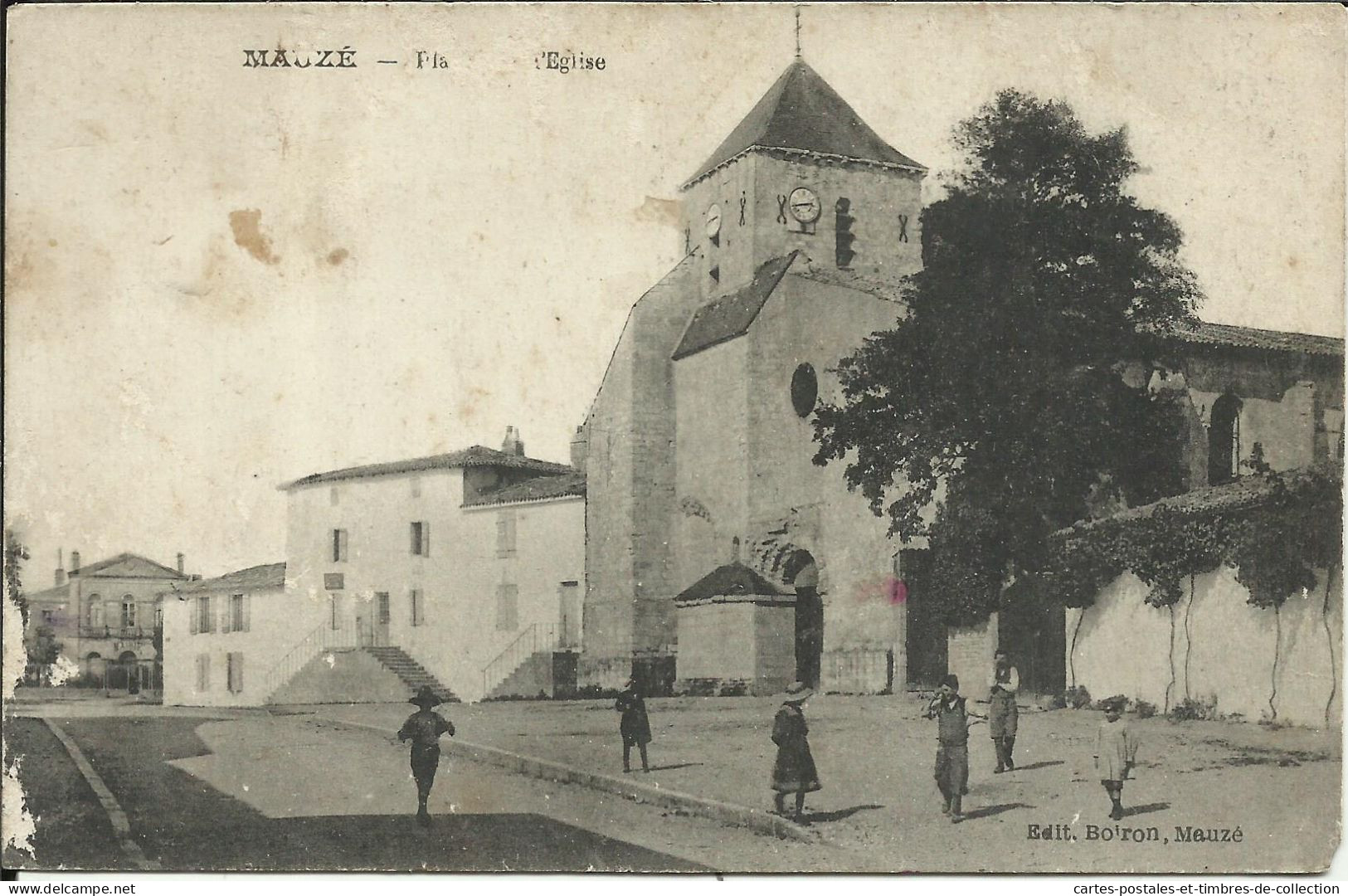 MAUZE , Place De L'Eglise , µ - Mauze Sur Le Mignon