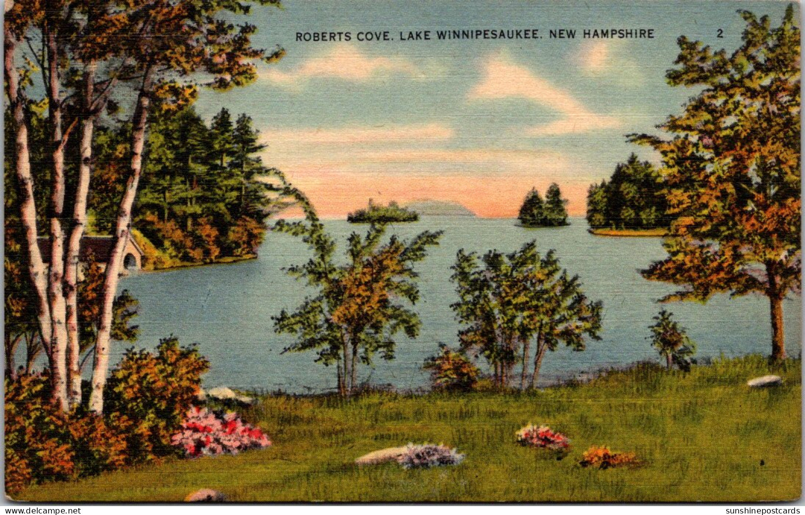 New Hampshire Lake Winnipesaukee Roberts Cove 1945 - White Mountains