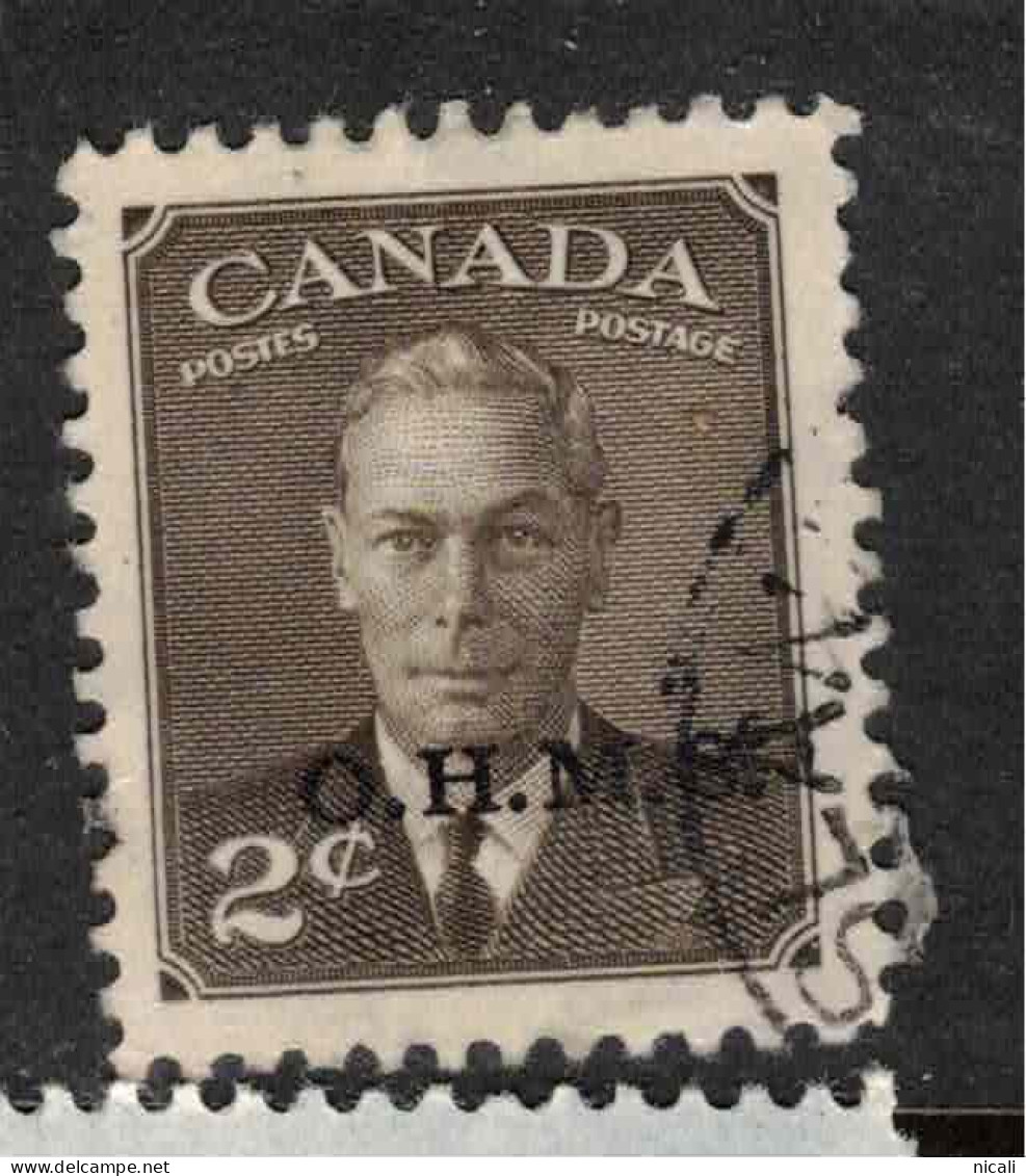 CANADA 1949 2c Sepia OHMS SG O173 U ZZ79 - Overprinted