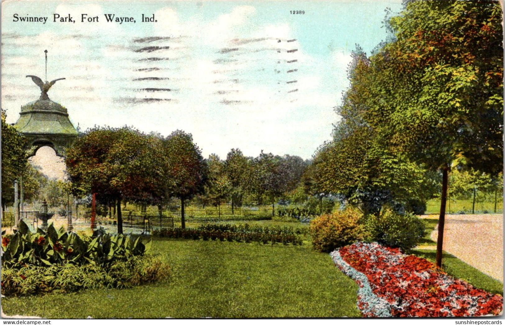 Indiana Fort Wayne Scene In Swinney Park 1910 - Fort Wayne