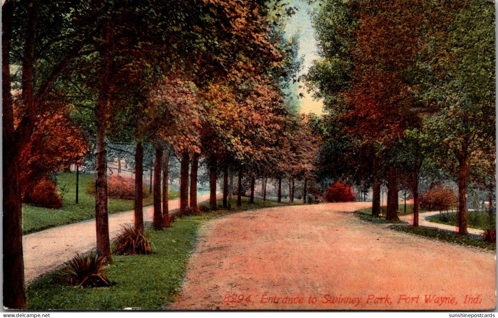 Indiana Fort Wayne Entrance To Swinney Park 1913 - Fort Wayne